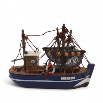 Schiffsmodell, Miniatur Modell, Fischkutter 16x4x11cm