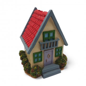 Spardose HAUS Keramik, 12cm, weiss-braun