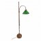 Stehlampe, Messing,  höhenverstellbar, Zugschalter Messingkordel, Stoffkabel, H170, 1 flg. E27 max. 60W