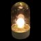 Wandlampe, Porzellansockel rund, Glasschirm länglich, 1flg. E27