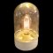 Wandlampe, Porzellansockel rund, Glasschirm länglich, 1flg. E27