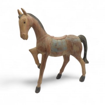 Pferd, Holz, bemalt, 38cm