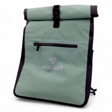 Fahrradtasche, -rucksack, RADGEIST, mint schwarz, Kunstfaser, H56xB30cm