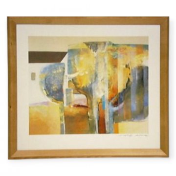 Bild, Kaschierung, Hock, unter Reflo, Buchenrahmen, 80x70cm, MY4272/4273