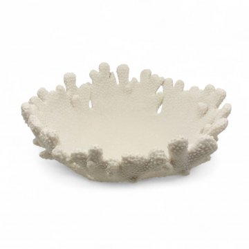 Schale Coral Art Koralle weiß KARE