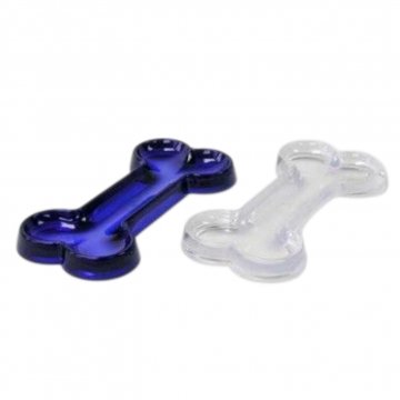 Stiftschale HELIT Dino, Knochen glasklar, blau