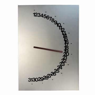 Ewiger Kalender / Wandkalender aus Aluminium, A2, roter Zeiger