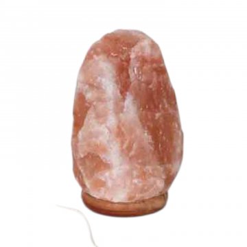 Salzkristalllampe, Sockel Holz, E14 max. 25W, H20