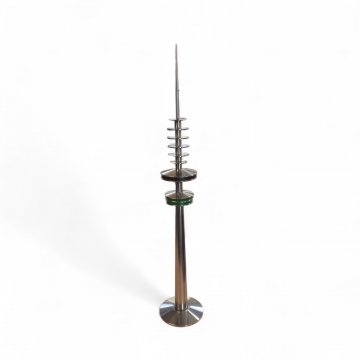 Fernsehturm, Modell, Edelstahl, H: 67cm, runder Sockel