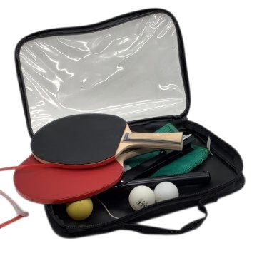 Tischtennisschlägerset, 2 x Schläger / Netz / Ball