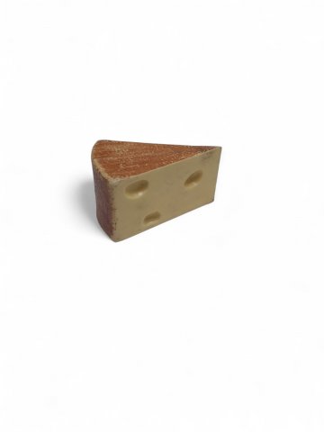 Käse ECKE Styropor, gelb, 5x9x4 cm, Lebensmittelattrappe, kaschiert, fake, ungelabelt