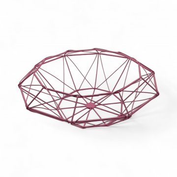 Korbschale Drahtgeflecht , rosa , pink
