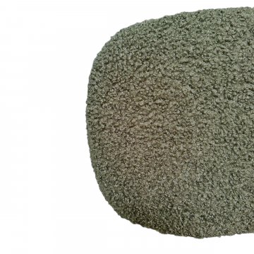 Hocker, Pouf, grün, Teddy-Stoff