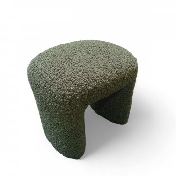 Hocker, Pouf, grün, Teddy-Stoff