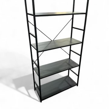 Regel, schwarz, Metallgestell, 6 Fächer
