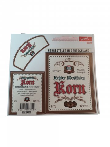 KORN, 0,7 L, beige,grün, WSA299  - RECHTEFREI 