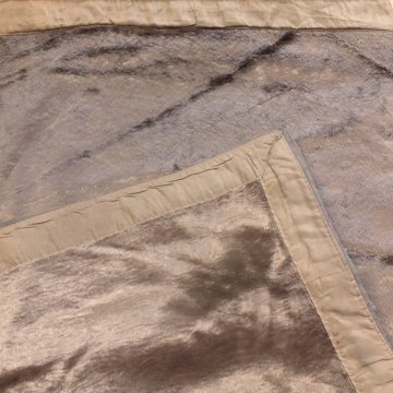 Bettdecke 240x240 Teddyplüsch, mode, breiter Satinrand, hinterfüttert, Tagesdecke, Decke