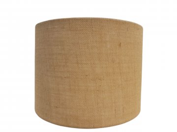 Lampenschirm, zylindrisch, grobe Stoffstruktur, hellbraun, Ø 31cm, H:22cm