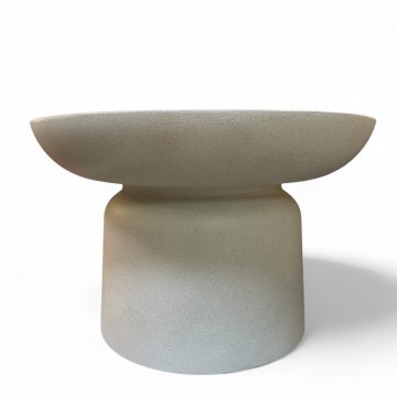 Beistelltisch, grau/beige, Faserzement, Ø60cm
