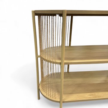 Sideboard, Eiche, 2 Böden, 124cm
