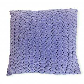 Kissen &quot;Curly Granny&quot; 45x45, lavendel, Strickmuster in Samt