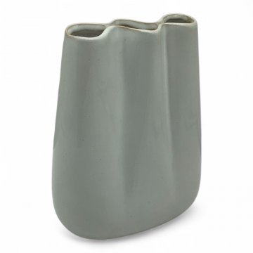 Vase, Keramik, weiß, Wellenform