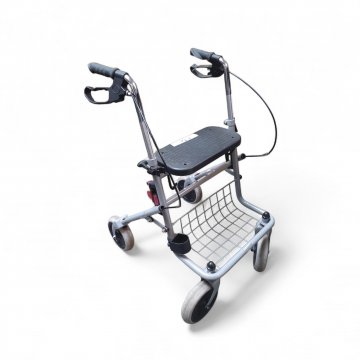 Rollator, Gehwagen GREY, grau/schwarz, Räder dunkelgrau/schwarz,