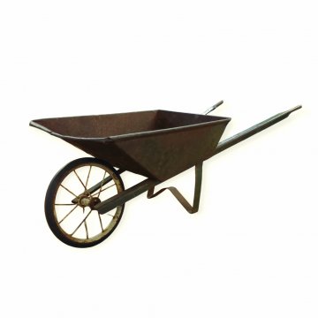 Kinder-Schubkarre, grün/rost, Vintage