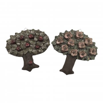 Wandschmuck, Wandobjekt, Baum aus Keramik, 3D, 