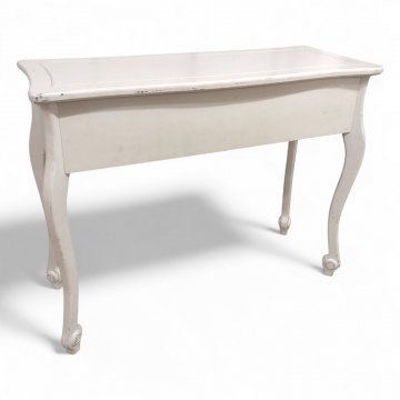 Konsoltisch, weiß, 3 Schübe, vordere Zarge profiliert, B99xT40xH79