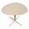 Beistelltisch STONE END TABLE, Metall beige lackiert, Kreuzfuß, H45, Ø max.50