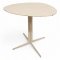 Beistelltisch STONE END TABLE, Metall beige lackiert, Kreuzfuß, H45, Ø max.50