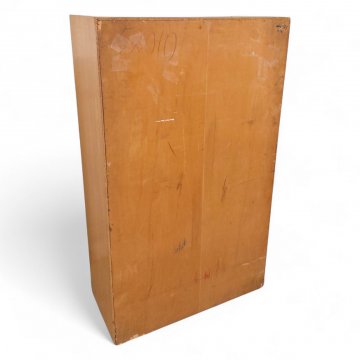 Aktenschrank, Eiche, Rolladentür, K.stoffgriffe gold, Einlegboden, B82xT40xH130