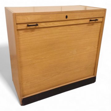 Aktenschrank, Eichedekor, Rolladentür, B78xT40xH75