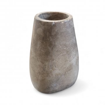 Zahnbürstenhalter, Naturstein, beige/grau
