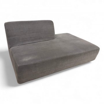 Sofaelement VESTA, Abschlussmodul links, Houssenbezug grau, B150xT95xH76