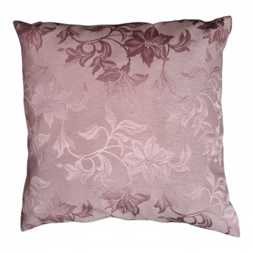 Kissen, 35x35cm rosa florales Muster Jaquardart