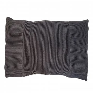 Sofakissen, 48x70cm, schwarz, gestreift, Satin