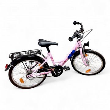 Kinderfahrrad f. Mädchen, 20 Zoll, Rahmenhöhe 30cm, Stahlrahmen in ROSA, 3-Gang-Nabenschaltung