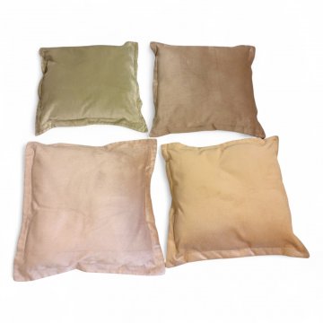 Kissen, samtig mit Rand, uni, 50x50 W