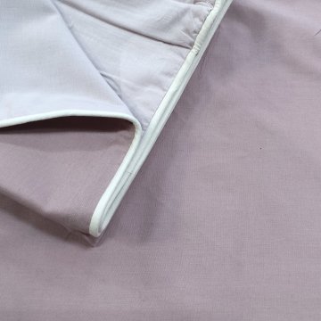 Garnitur 135x200 zweiseitig, altrosa, hell bzw dunkler, Biese in creme + Kissen 85x80