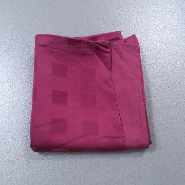 Kopfkissenbezug 75x75 Seide, violettrotes Karomuster