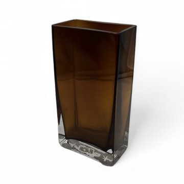 P- Vase/Glasvase, eckig, bernstein