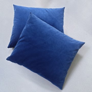 Kissen 55x70 Samt, blau, dick