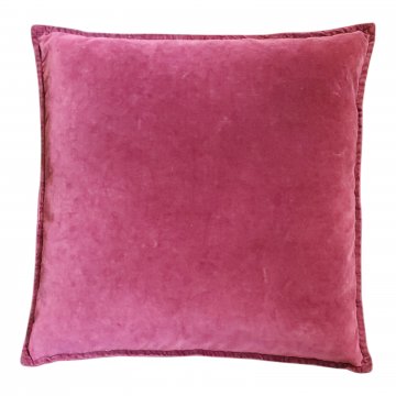 Kissen 50x50cm, auberginefarben Samt,