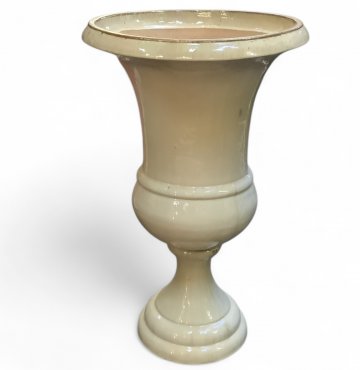 Amphore, Vase, beige lasiert,  Keramik, ohne Henkel,  Antik-Finisch, Ø  47cm
