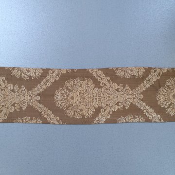 Damast 20x250 Querbehang, RIMINI braun/beige gemustert, Schabracke