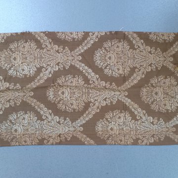 Damast 50x250 Querbehang, RIMINI braun/beige gemustert, Schabracke