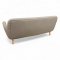 Sofa, 2-Sitzer, Stoff: grau/beige meliert, Füße: Holz natur 03003617