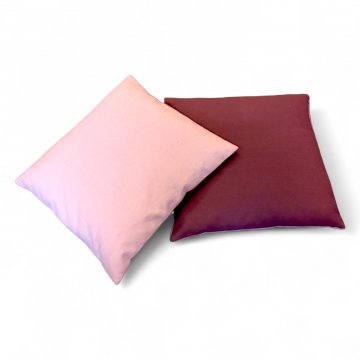 Kissen Baumwolle, einseitig flieder, Gegenseite lila, 40x40